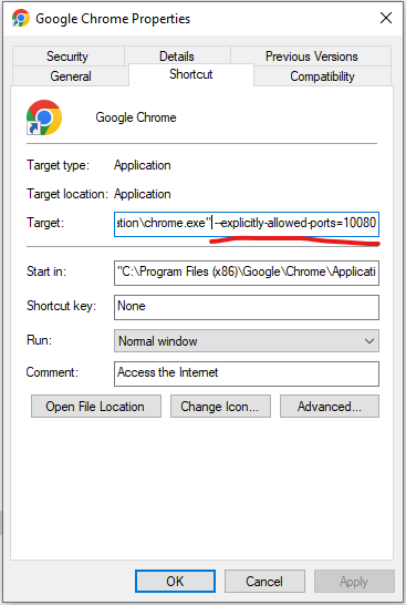 Chrome Unsafe Port Error Solution