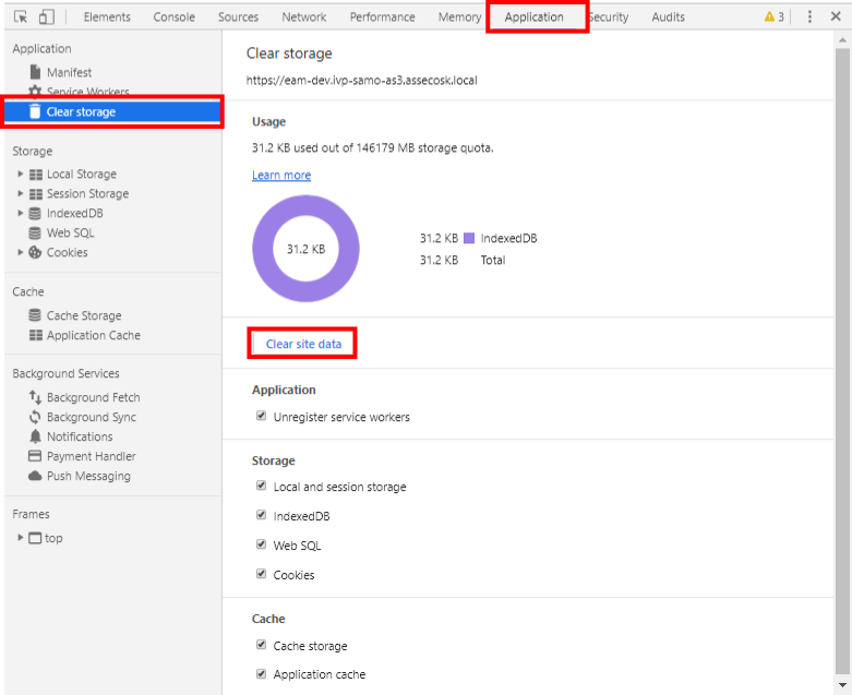 Clear Site Data