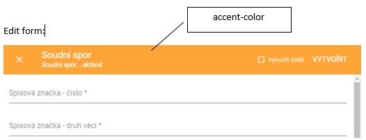 Color theme parameters