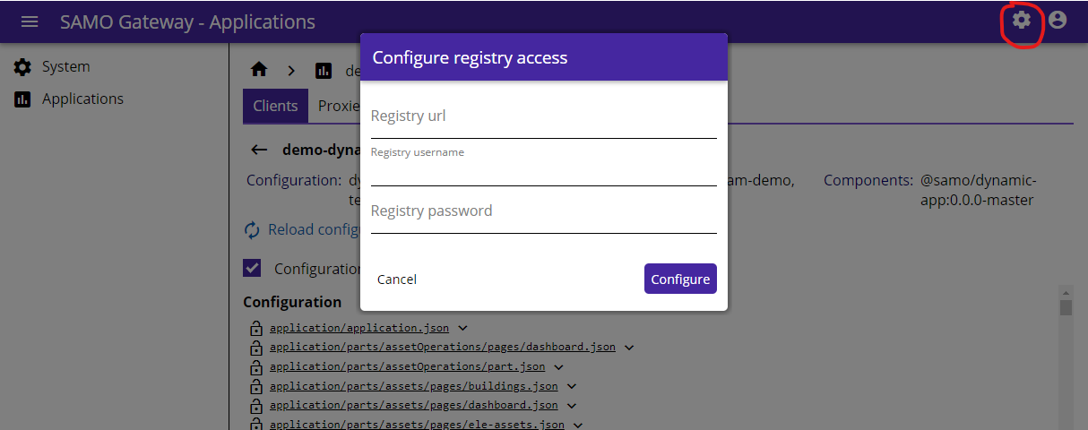 Configure Components