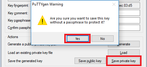 Save private key
