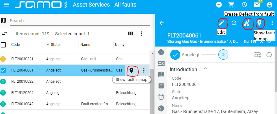 Intent button in application