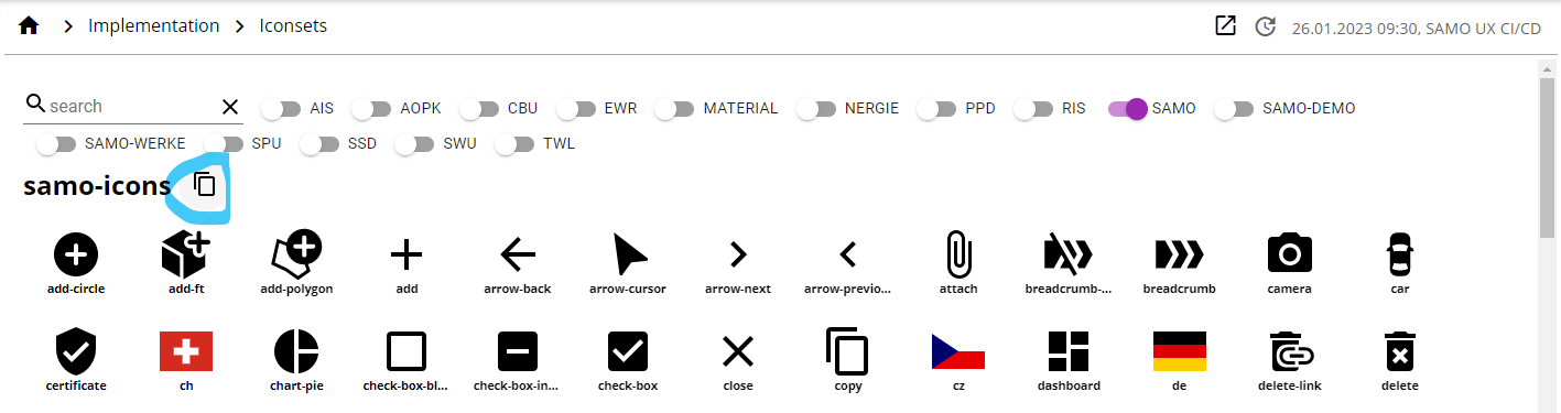How to add icons